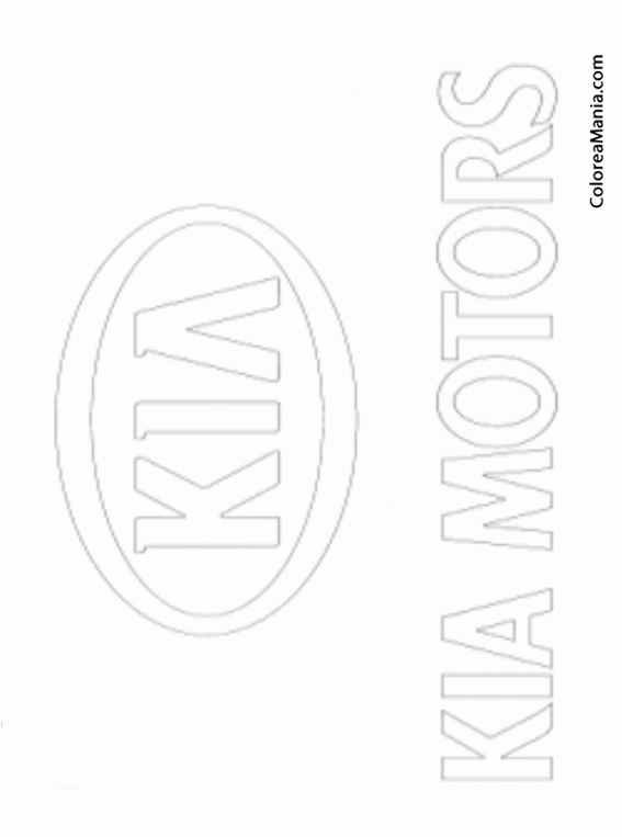 Colorear Kia Motors Logos Empresas Automovil Sticas Dibujo Para