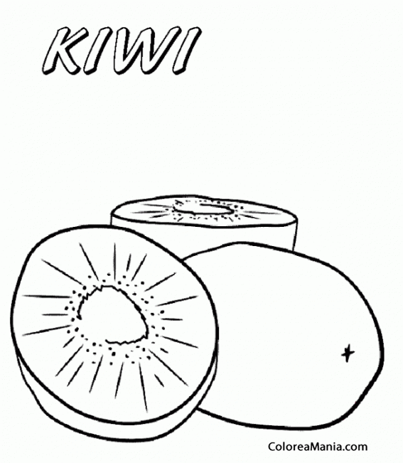 Colorear Kiwis Frutas Dibujo Para Colorear Gratis