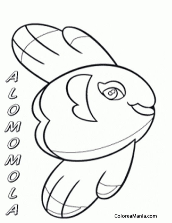 alomomola coloring pages for kids pokemon