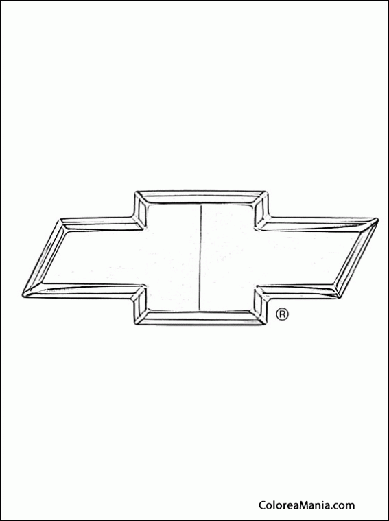 Colorear Chevrolet (Logos Empresas Automovilísticas), dibujo para colorear  gratis