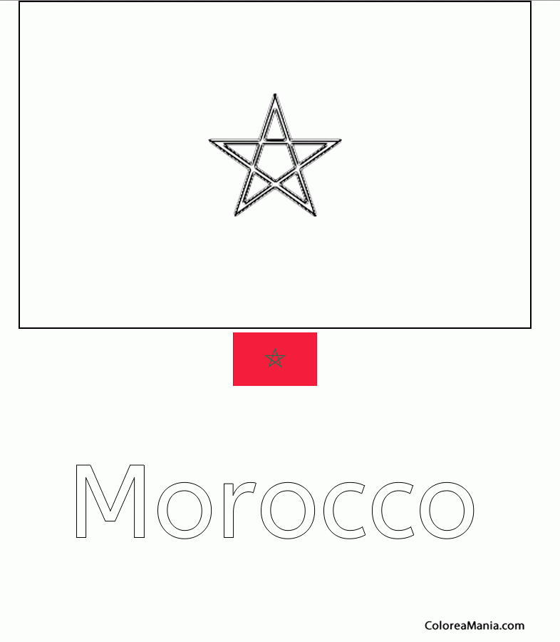 Dibujo De Bandera De Marruecos Para Colorear Dibujos Para Colorear Porn Sex Picture 